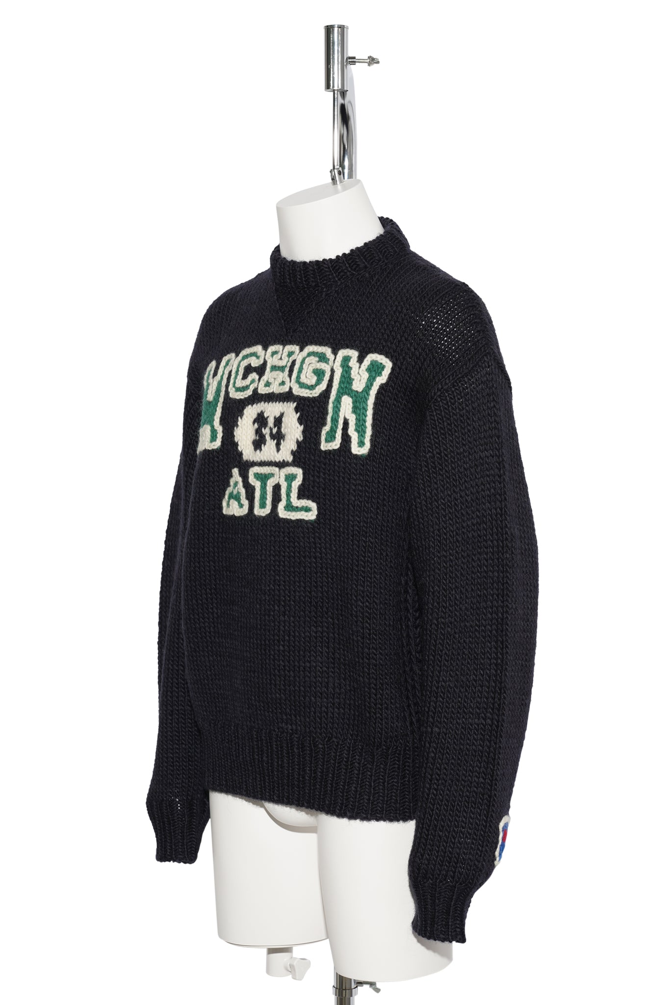 HAND KNITTING SWEATSHIRT / NAVY