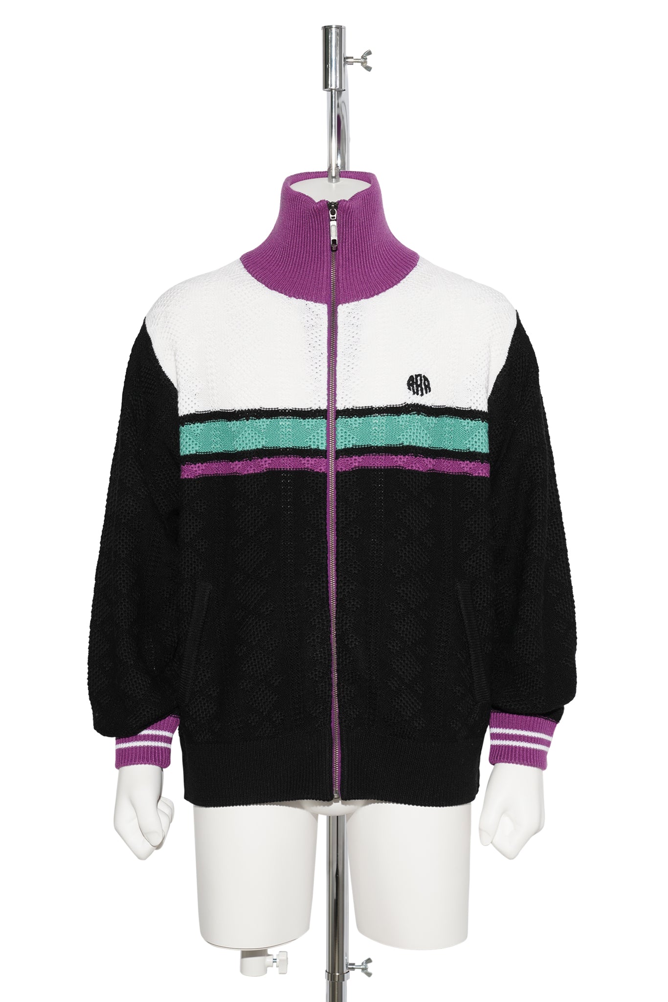 KNITTING JOGGING SUIT JACKET / BLACK