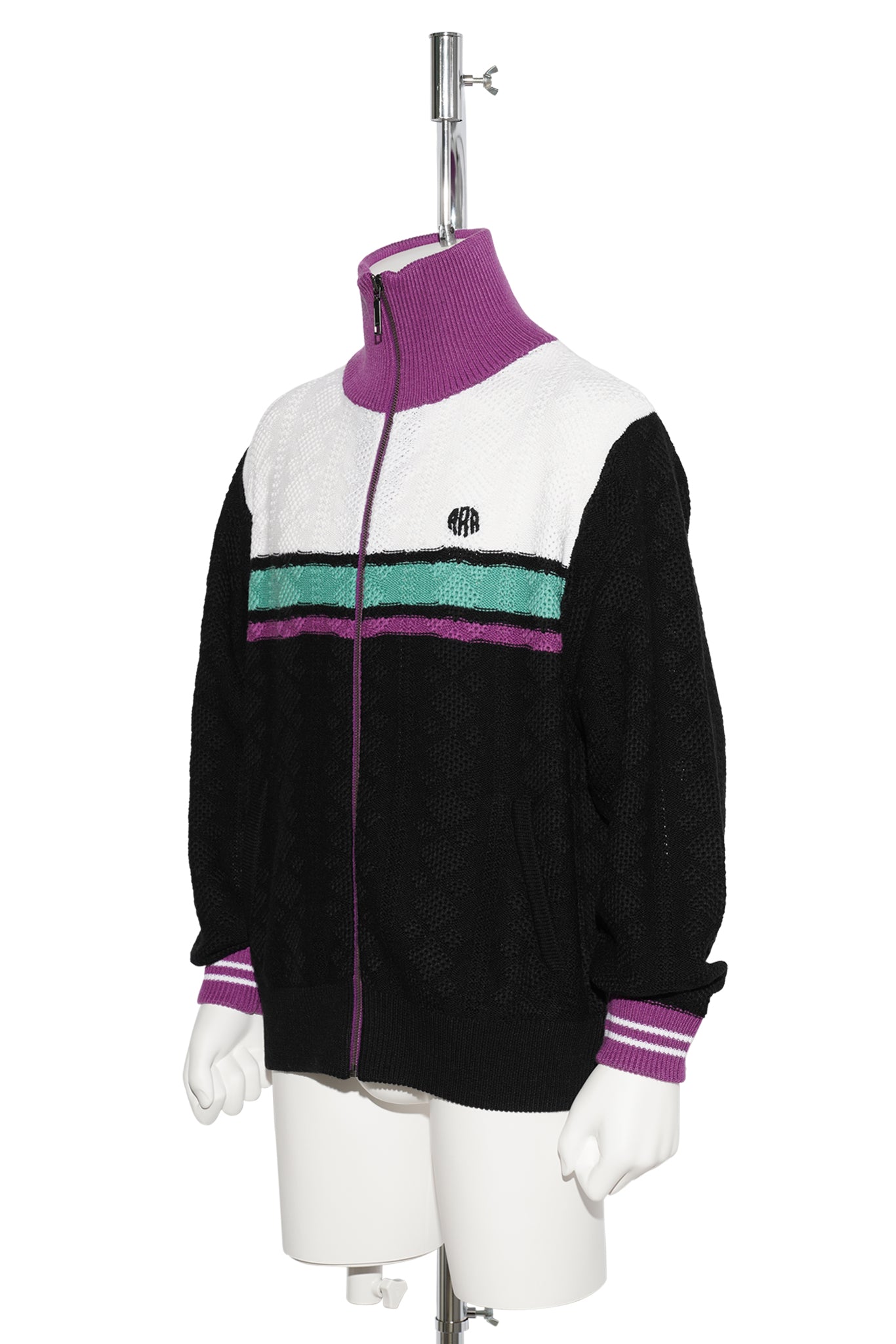 KNITTING JOGGING SUIT JACKET / BLACK