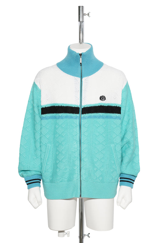 KNITTING JOGGING SUIT JACKET / EMERALD GREEN