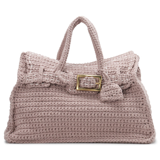 HAND KNITTED JANE BAG / BEIGE