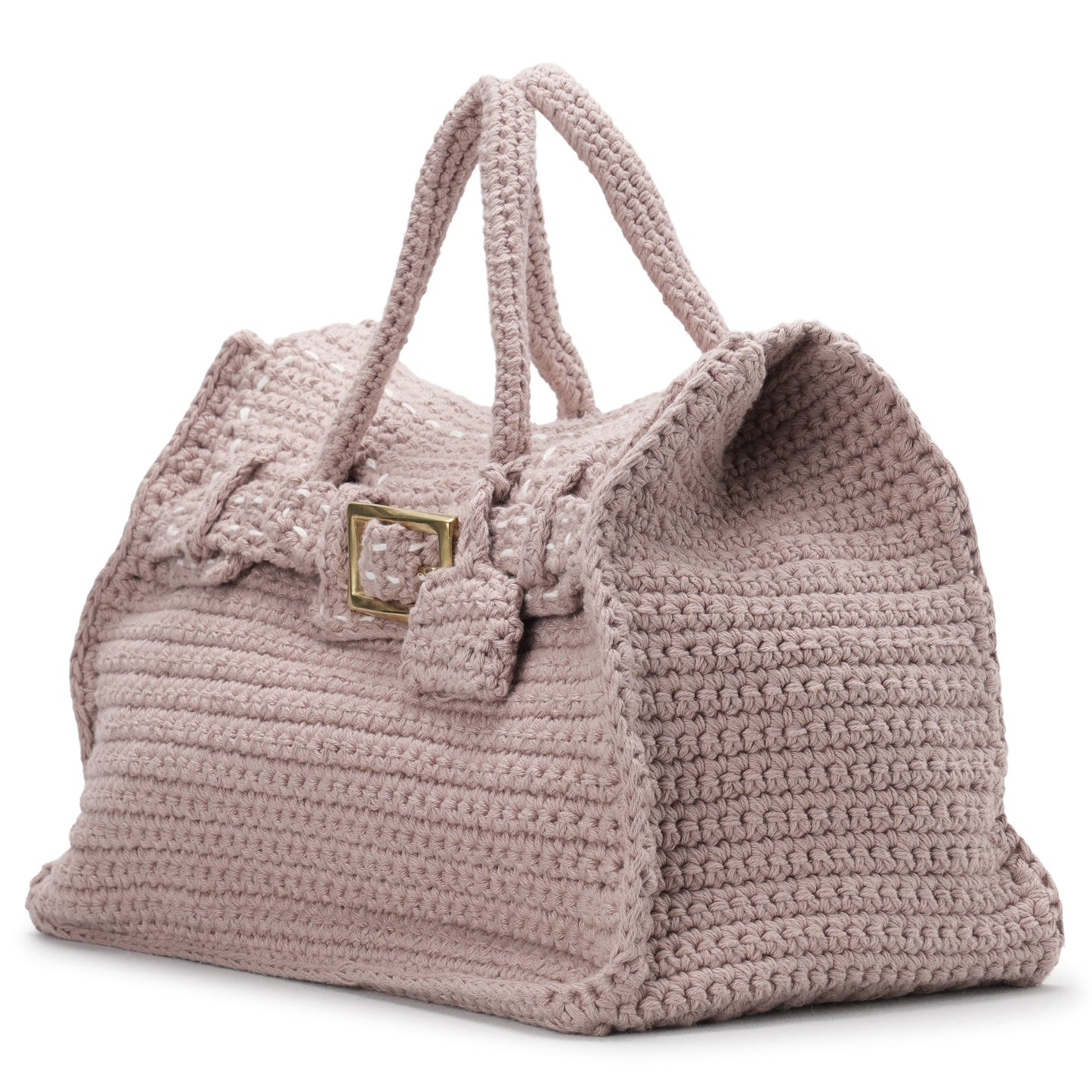 HAND KNITTED JANE BAG / BEIGE