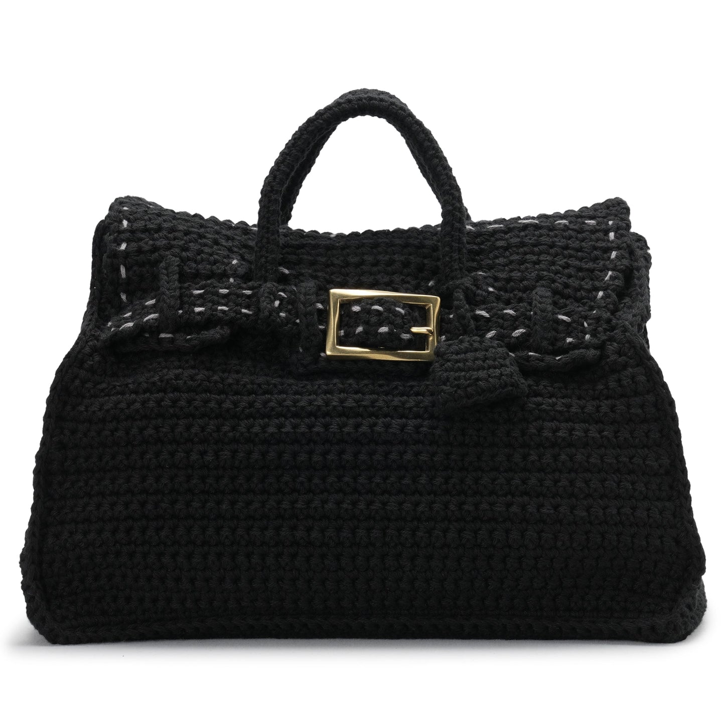 HAND KNITTED JANE BAG / BLACK