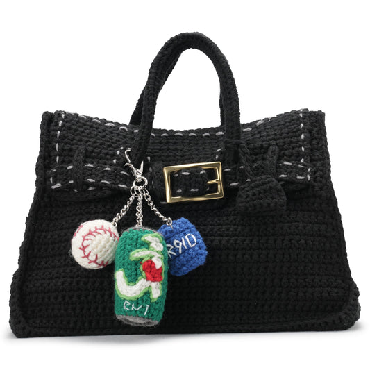 HAND KNITTED JANE BAG (EXCLUSIVE MO.4) / BLACK