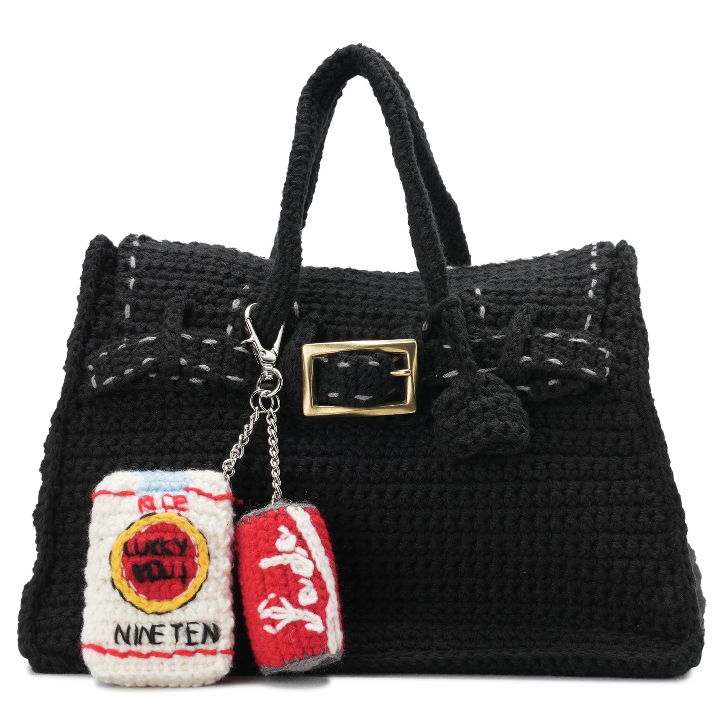 HAND KNITTED JANE BAG (EXCLUSIVE MO.6) / BLACK