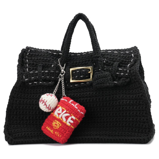 HAND KNITTED JANE BAG (EXCLUSIVE MO.7) / BLACK
