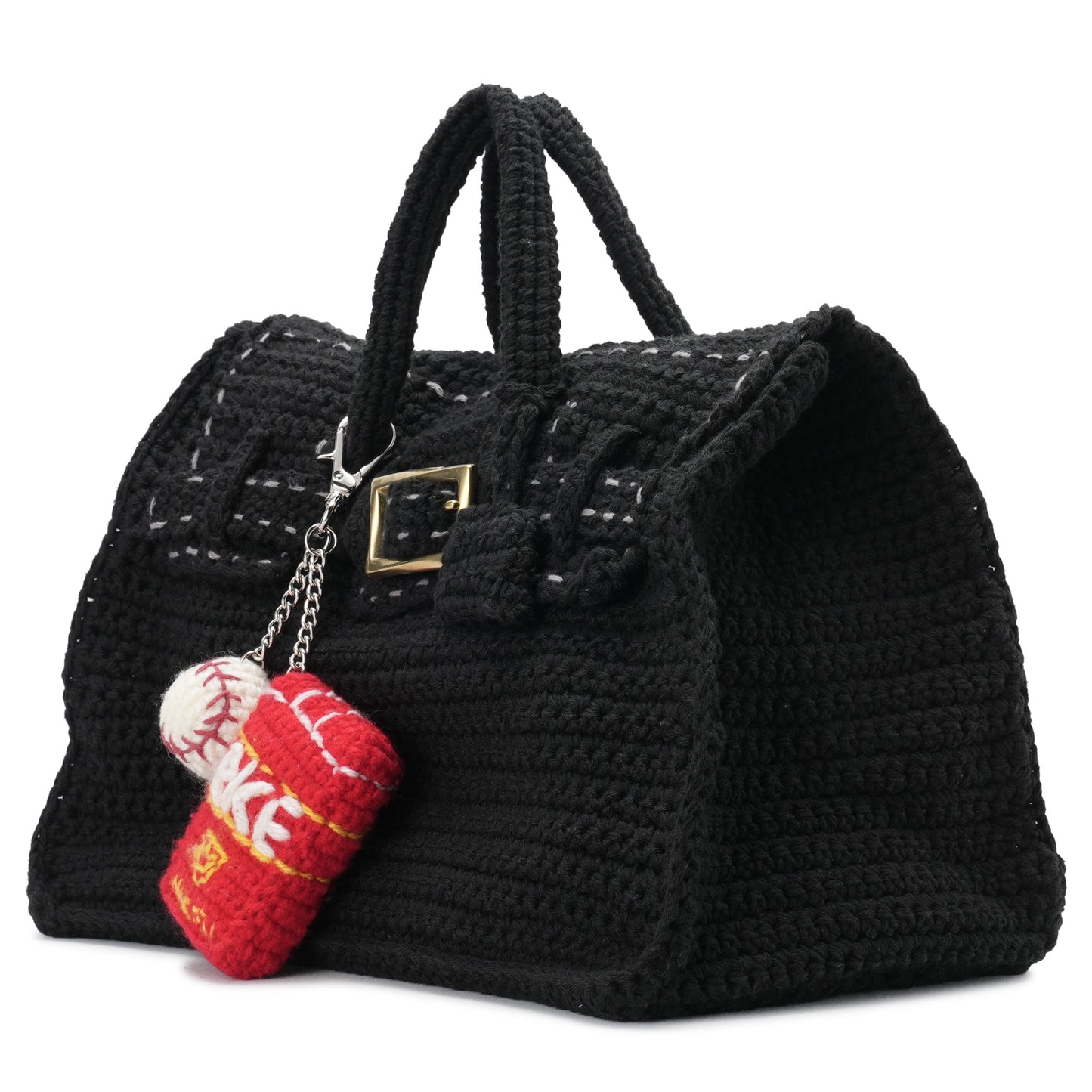 HAND KNITTED JANE BAG (EXCLUSIVE MO.7) / BLACK