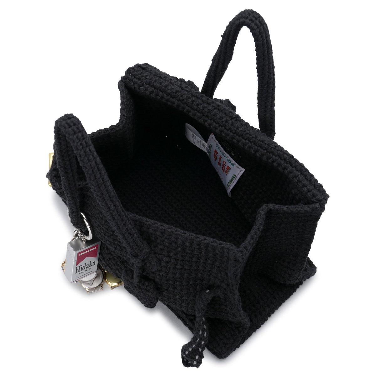 HAND KNITTED JANE BAG(GR8 x HIDAKA x RICE NINE TEN Exclusive No,1) / BLACK