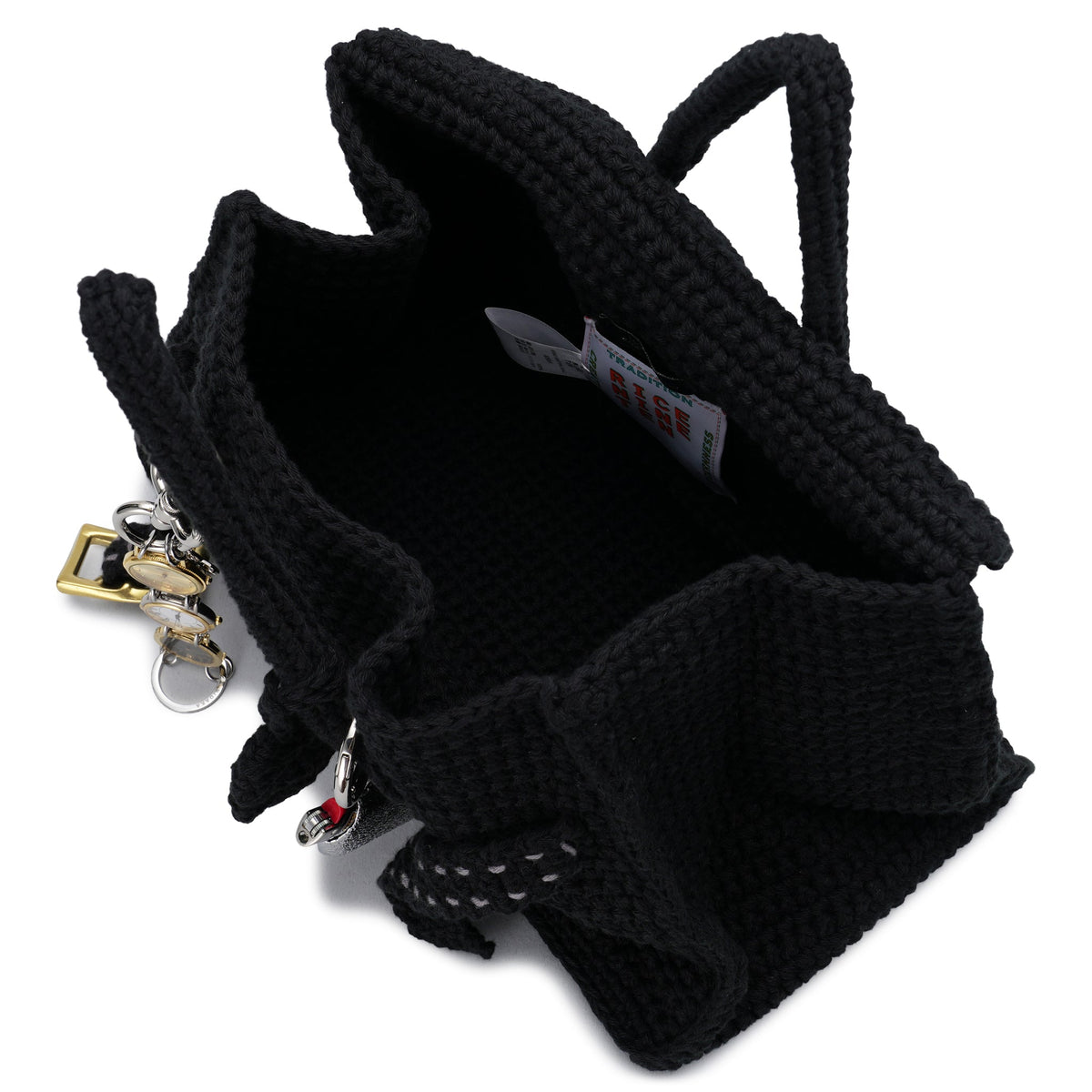 HAND KNITTED JANE BAG(GR8 x HIDAKA x RICE NINE TEN Exclusive No,2) / BLACK
