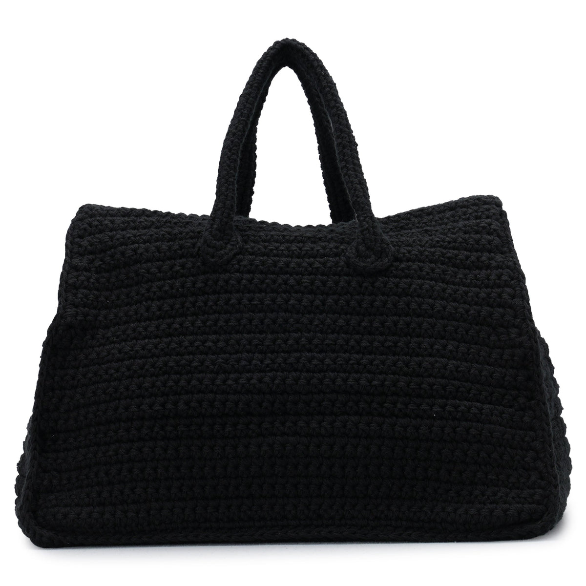 HAND KNITTED JANE BAG(GR8 x HIDAKA x RICE NINE TEN Exclusive No,3) / BLACK