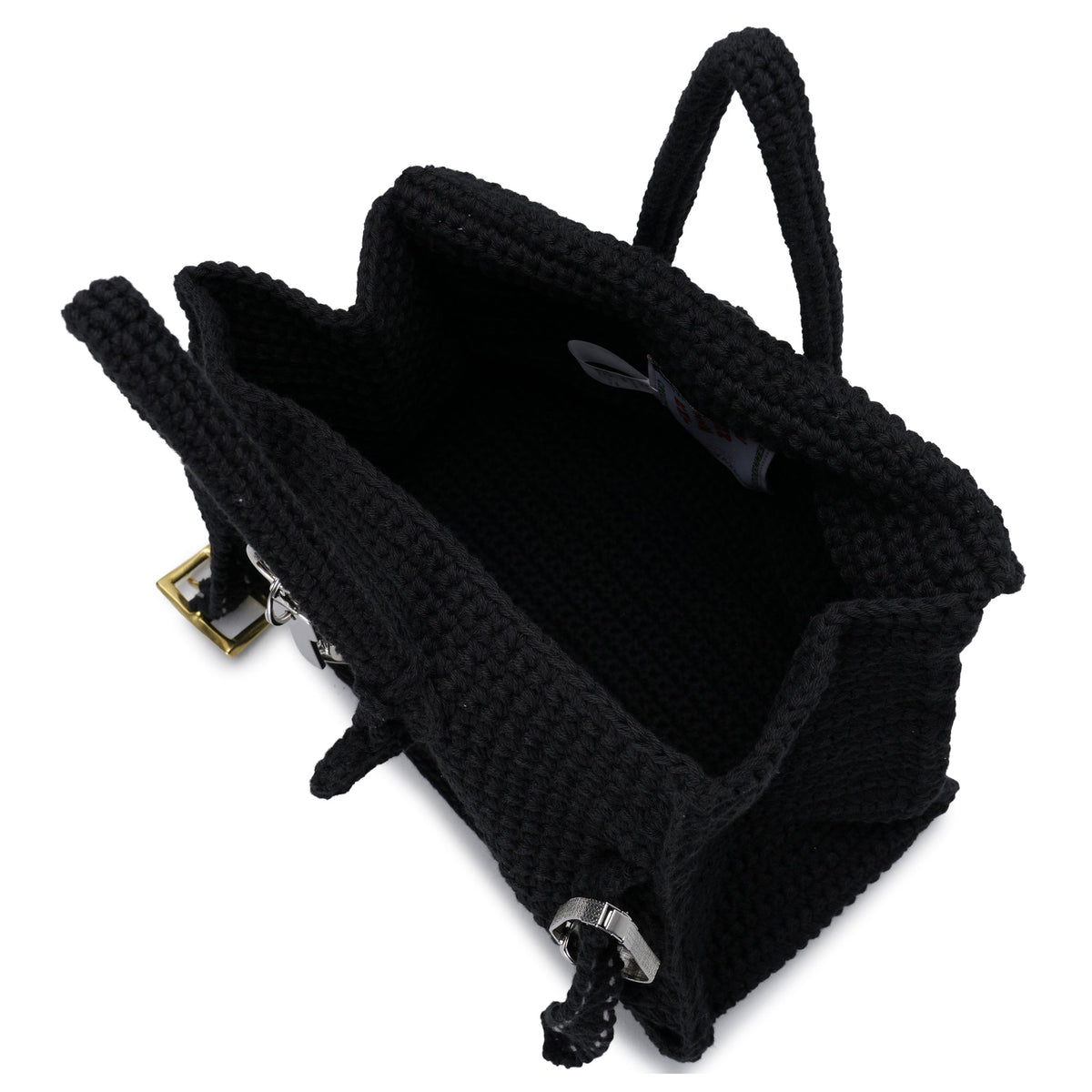 HAND KNITTED JANE BAG(GR8 x HIDAKA x RICE NINE TEN Exclusive No,3) / BLACK