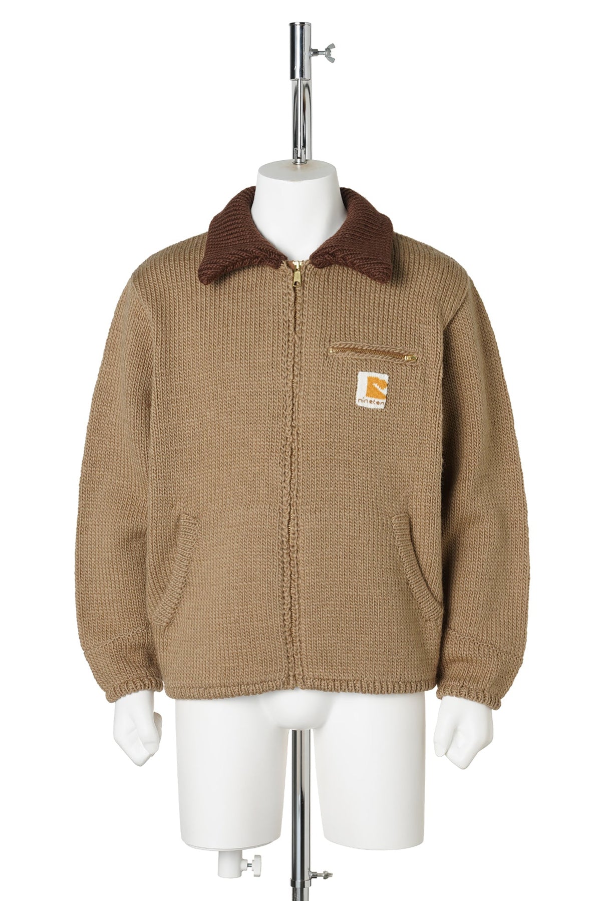 HOME MADE KNITTING DETROIT JACKET / TAN