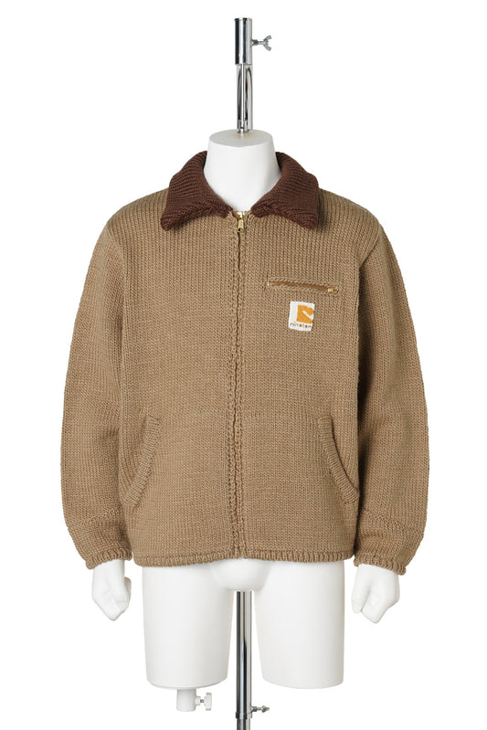 HOME MADE KNITTING DETROIT JACKET / TAN