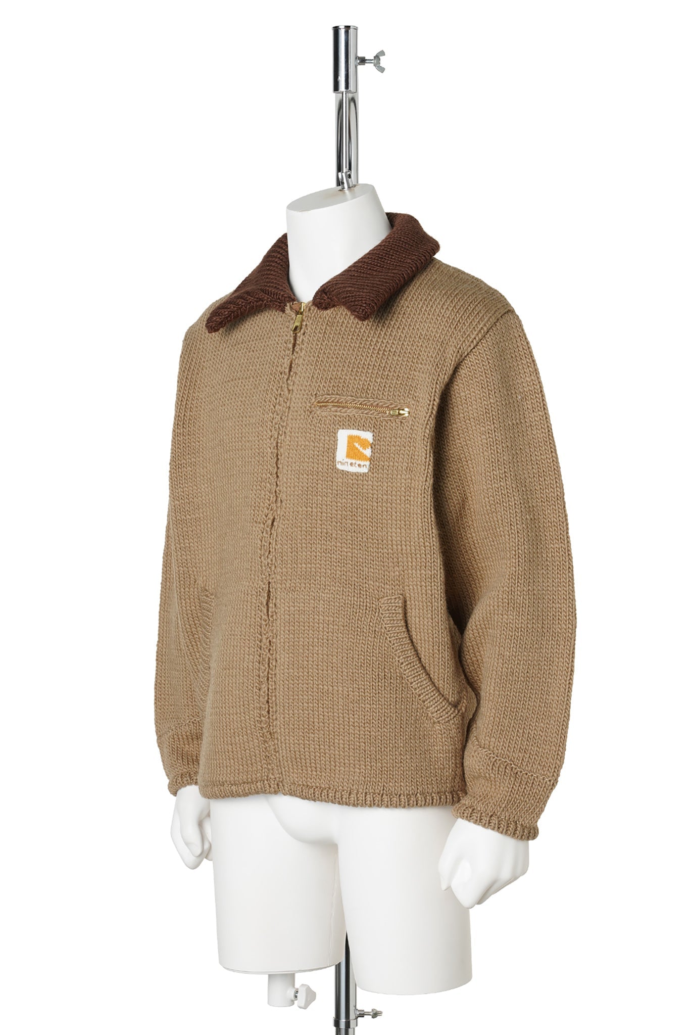 HOME MADE KNITTING DETROIT JACKET / TAN