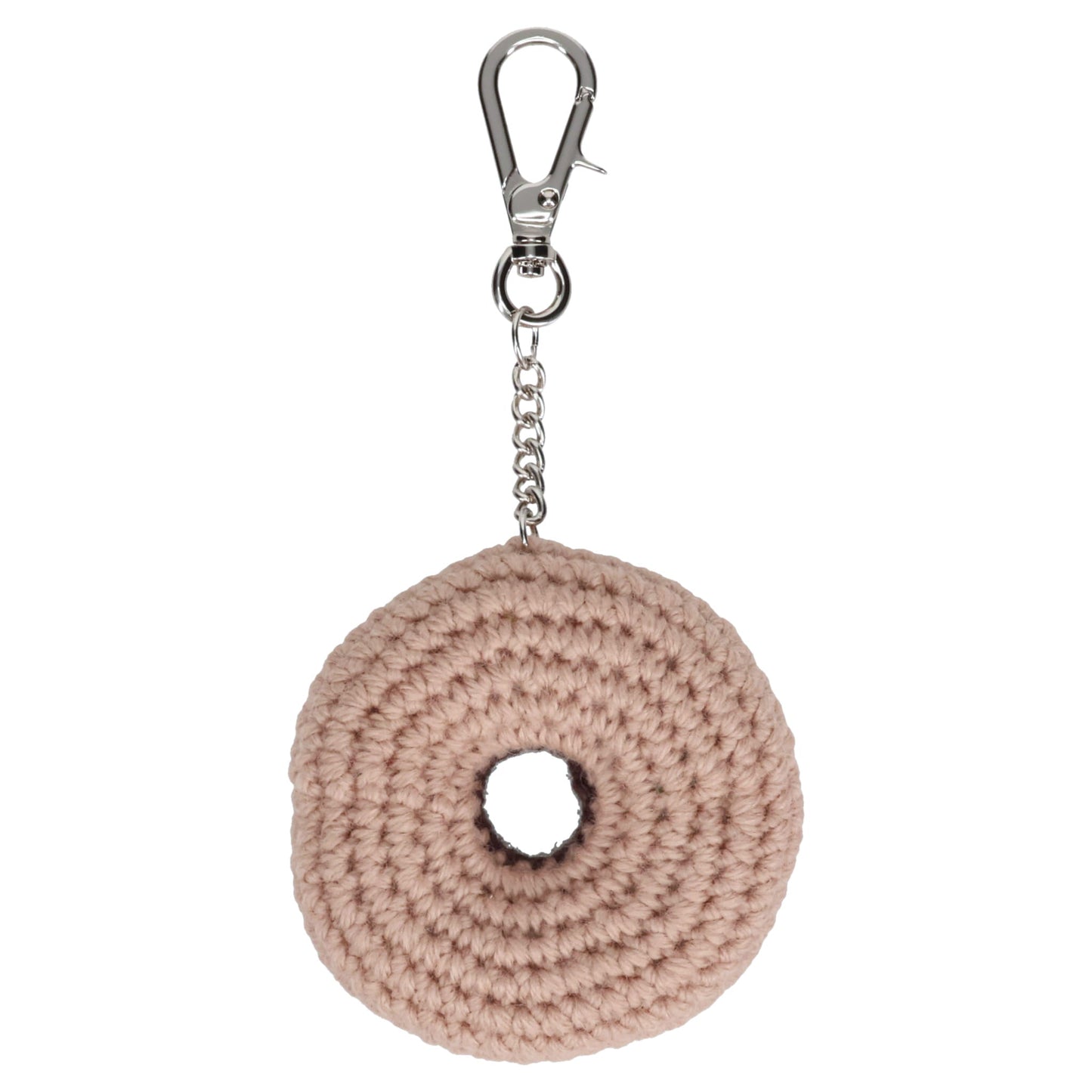 HAND KNITTING DONUT KEY RING / BROWN