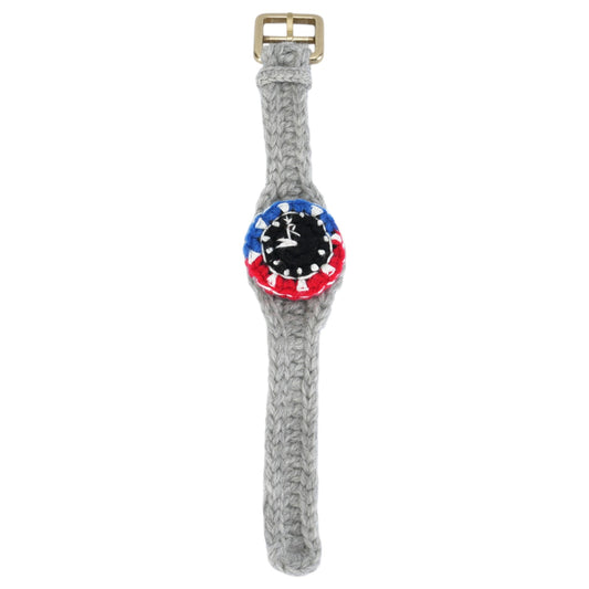 HAND KNIT WATCH / BLUExRED