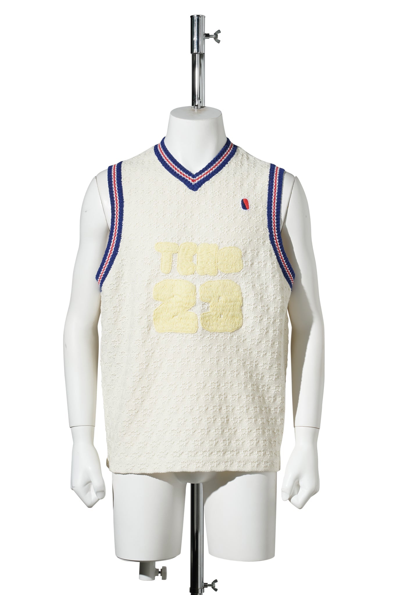KNITTING BASKETBALL TANK TOP / OFF WHITE