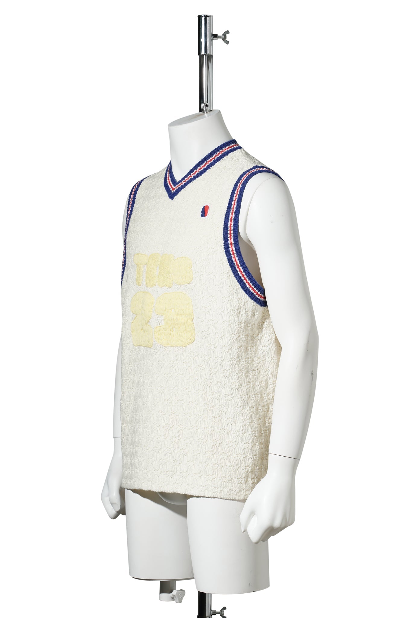 KNITTING BASKETBALL TANK TOP / OFF WHITE