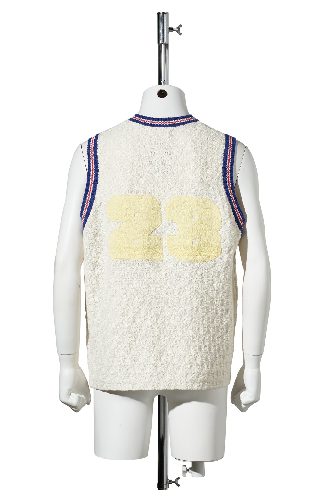 KNITTING BASKETBALL TANK TOP / OFF WHITE