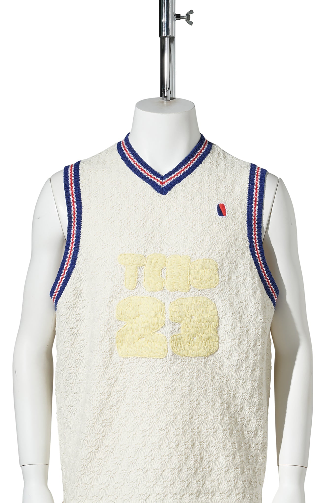 KNITTING BASKETBALL TANK TOP / OFF WHITE