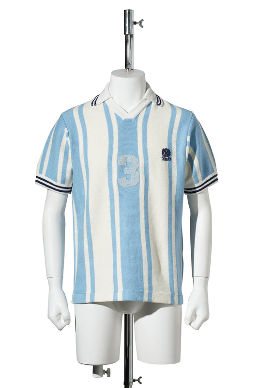 KNITTED SOCCER SHIRT / LIGHT BLUE