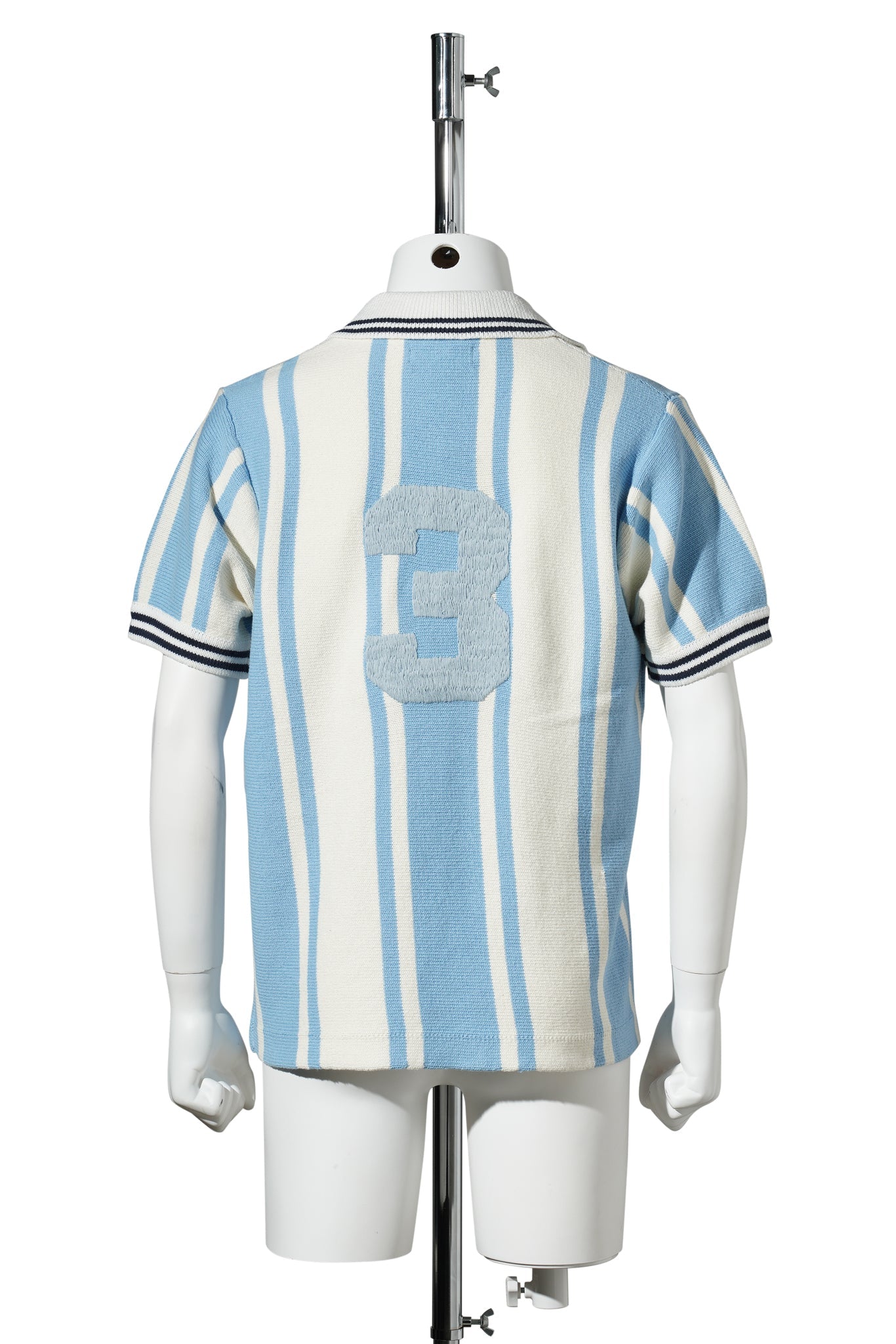 KNITTED SOCCER SHIRT / LIGHT BLUE