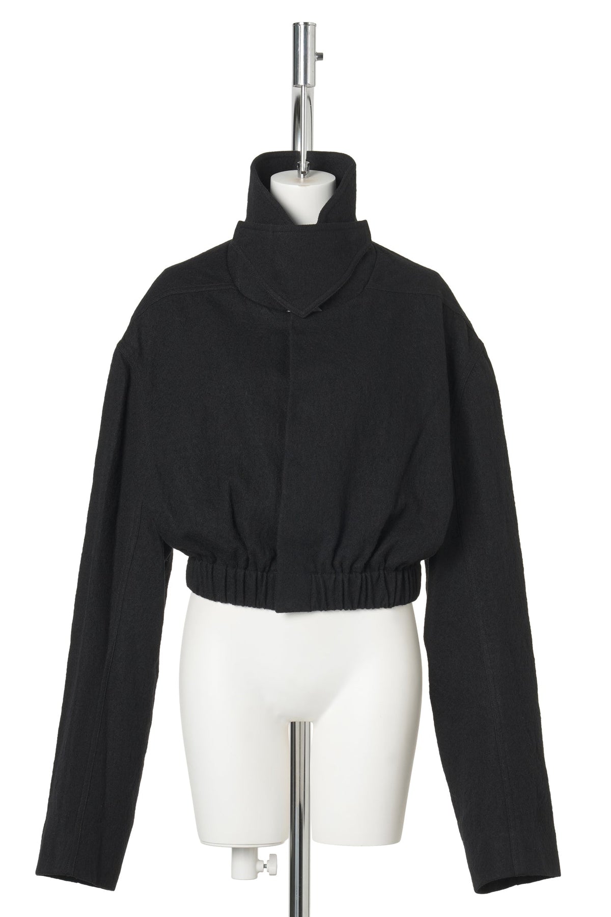 W COLLARED MAC SHIRT / 009:BLACK
