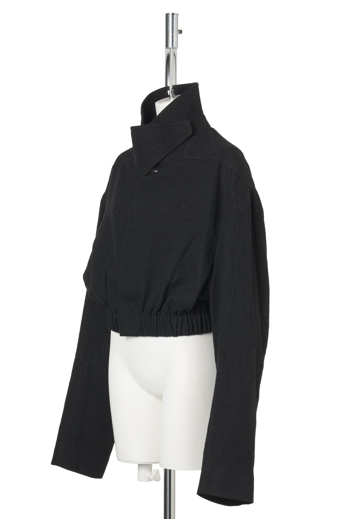 W COLLARED MAC SHIRT / 009:BLACK