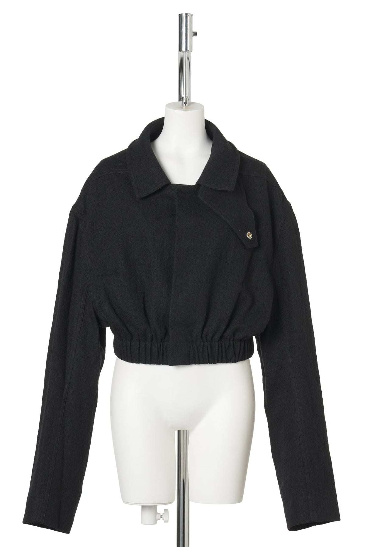 W COLLARED MAC SHIRT / 009:BLACK