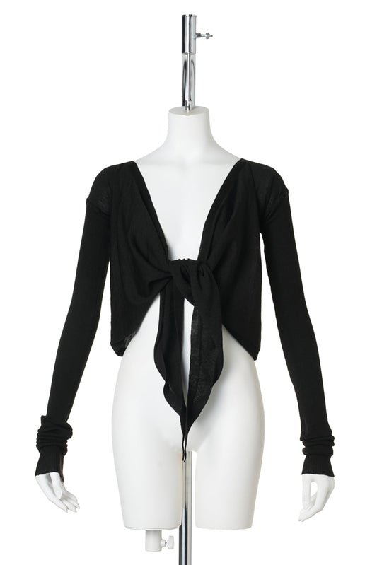 W CROP WRAP / 009:BLACK