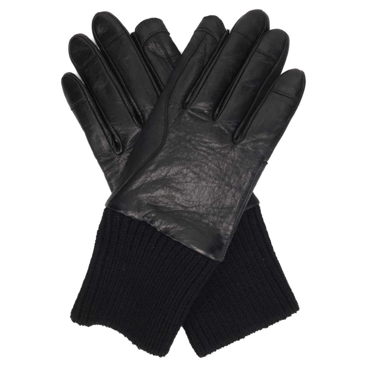 RIB CUFF GLOVES / 009:BLACK