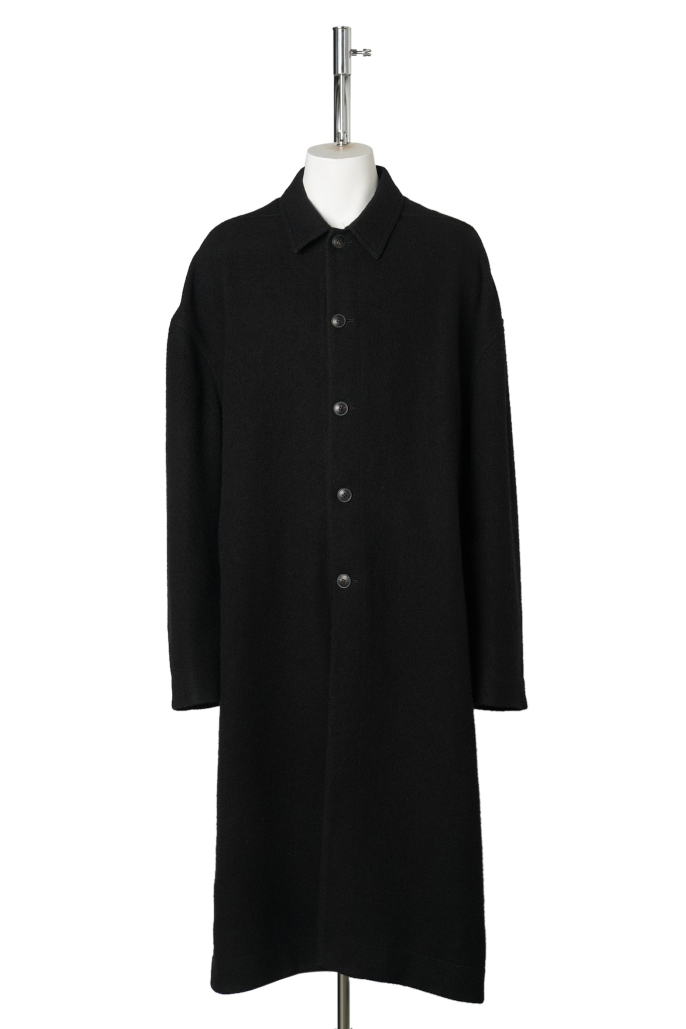 BUTTONED BRAD COAT / 009:BLACK