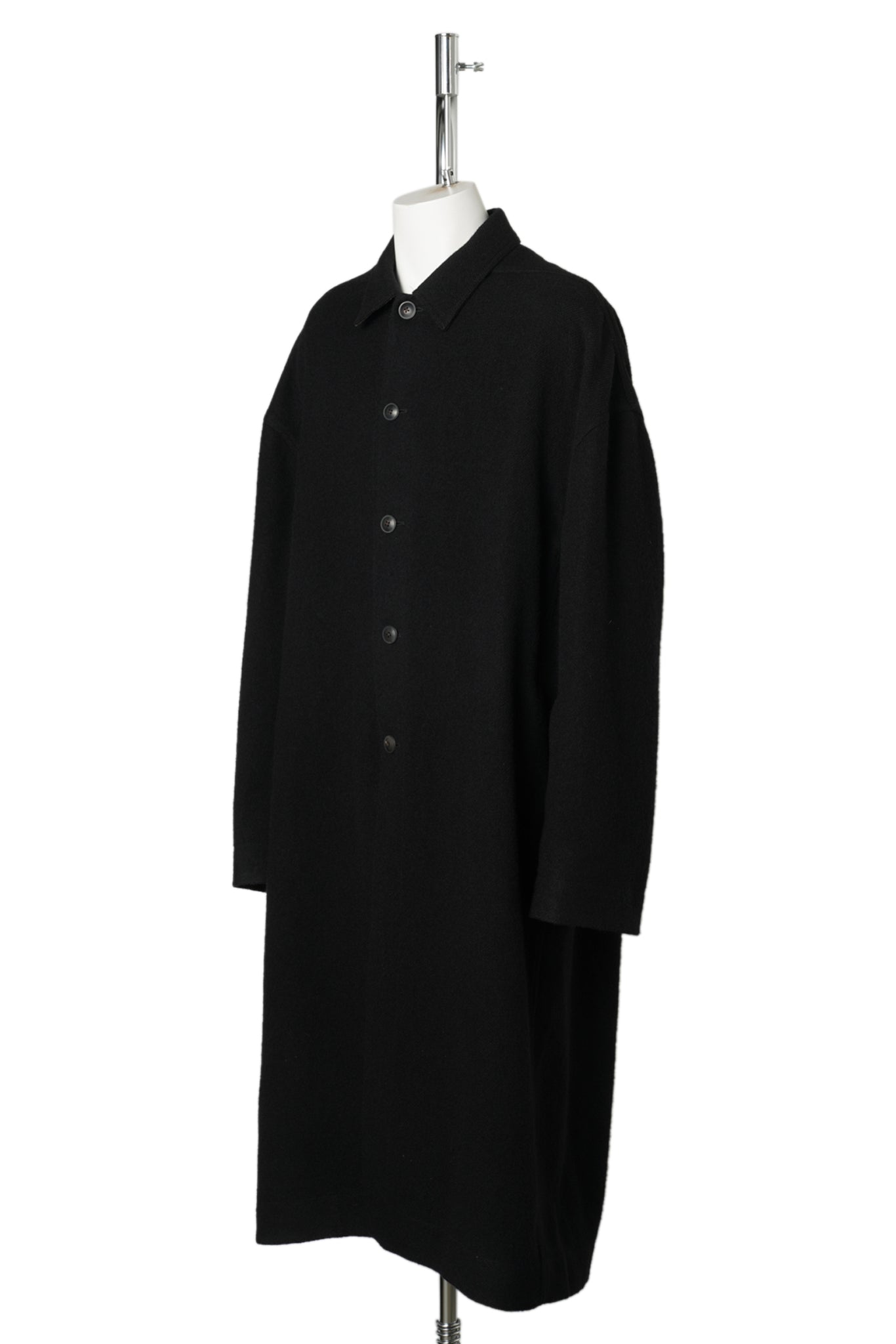 BUTTONED BRAD COAT / 009:BLACK