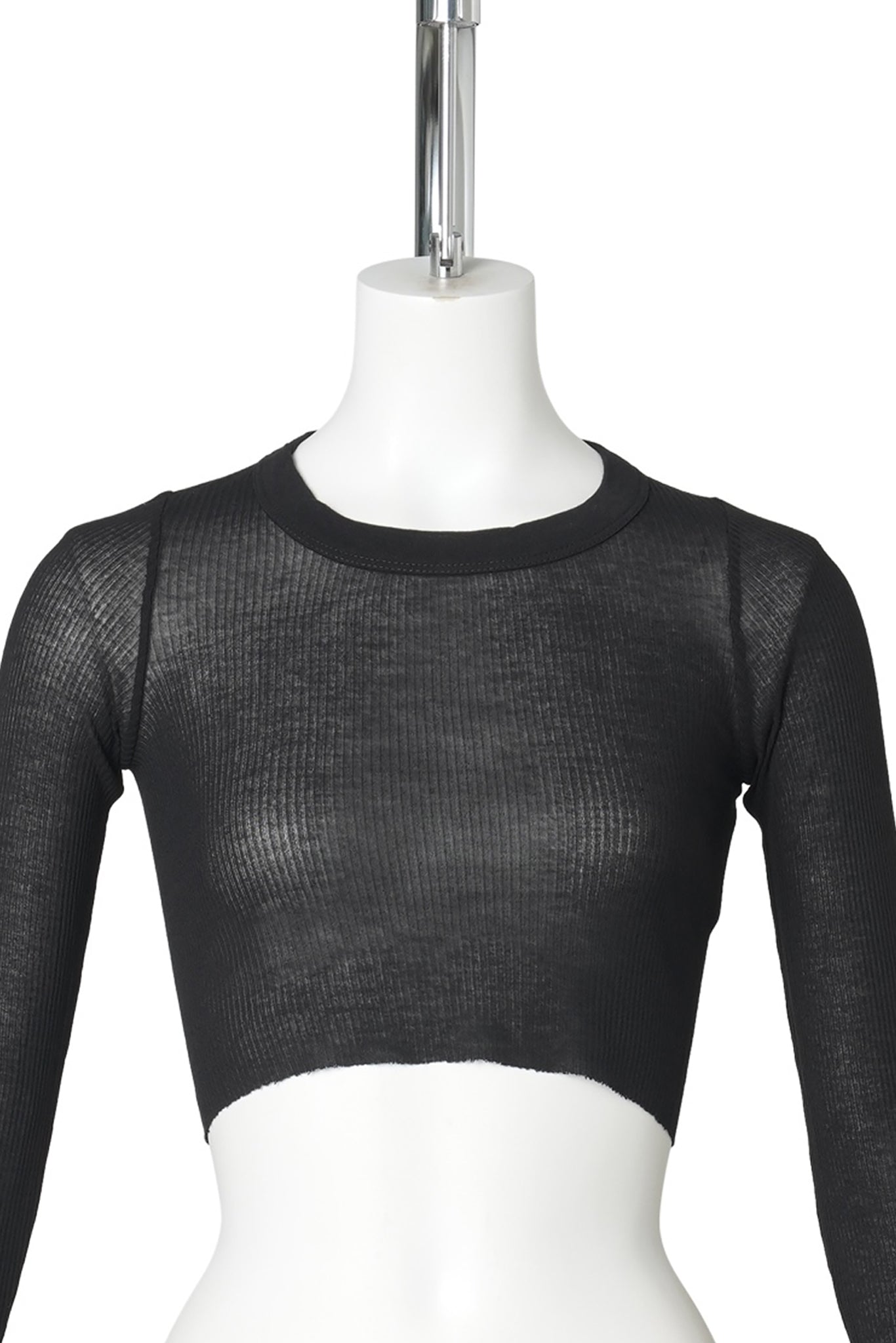 W LS CROP T / 009:BLACK