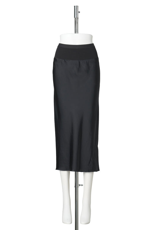 W KNEE BIAS SKIRT / 009:BLACK