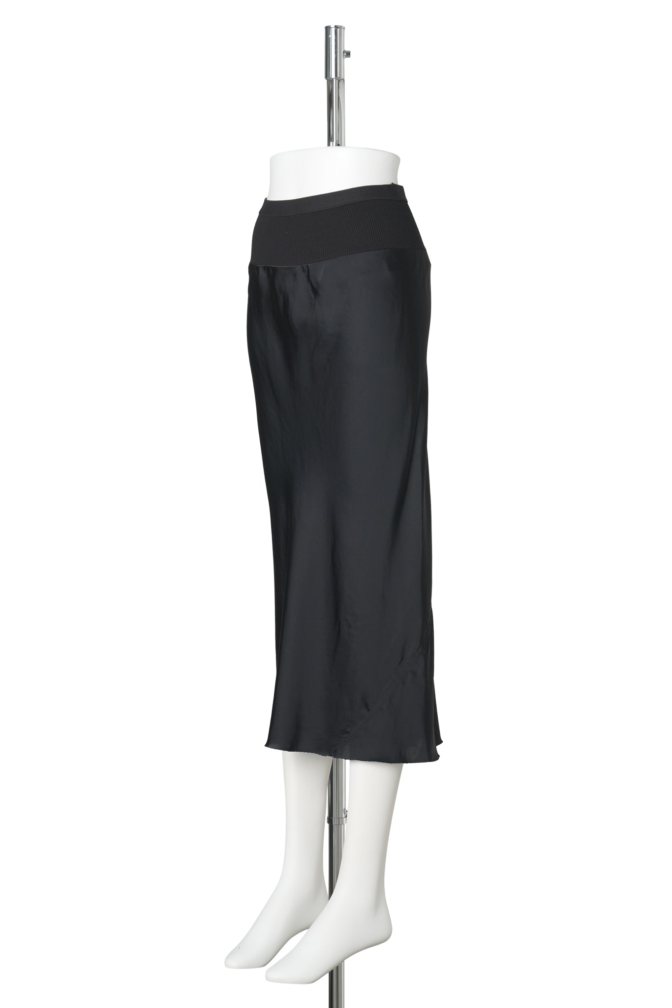W KNEE BIAS SKIRT / 009:BLACK