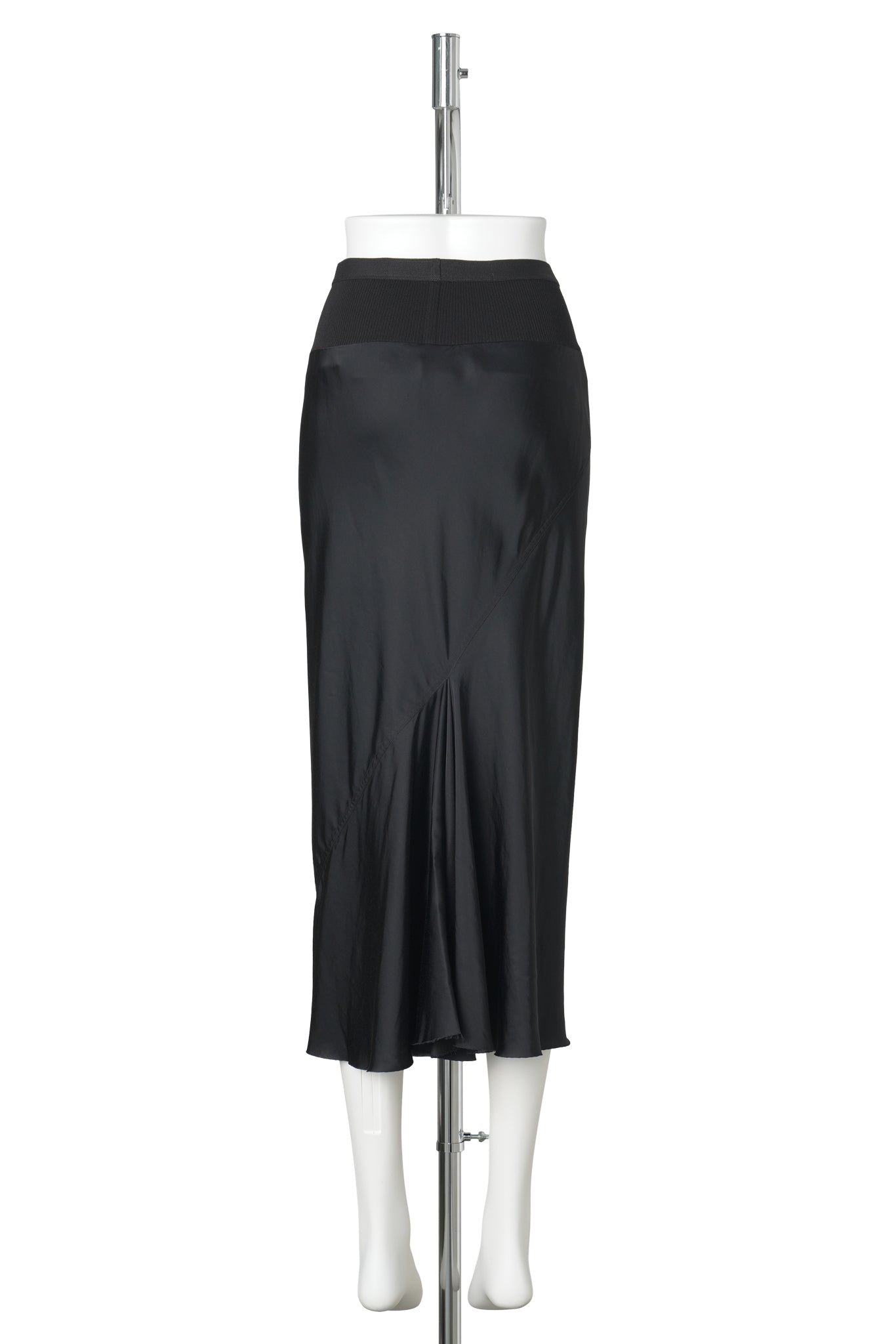W KNEE BIAS SKIRT / 009:BLACK