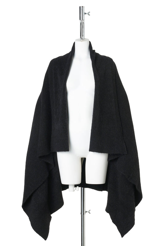 W HOODED MEDIUM WRAP / 009:BLACK