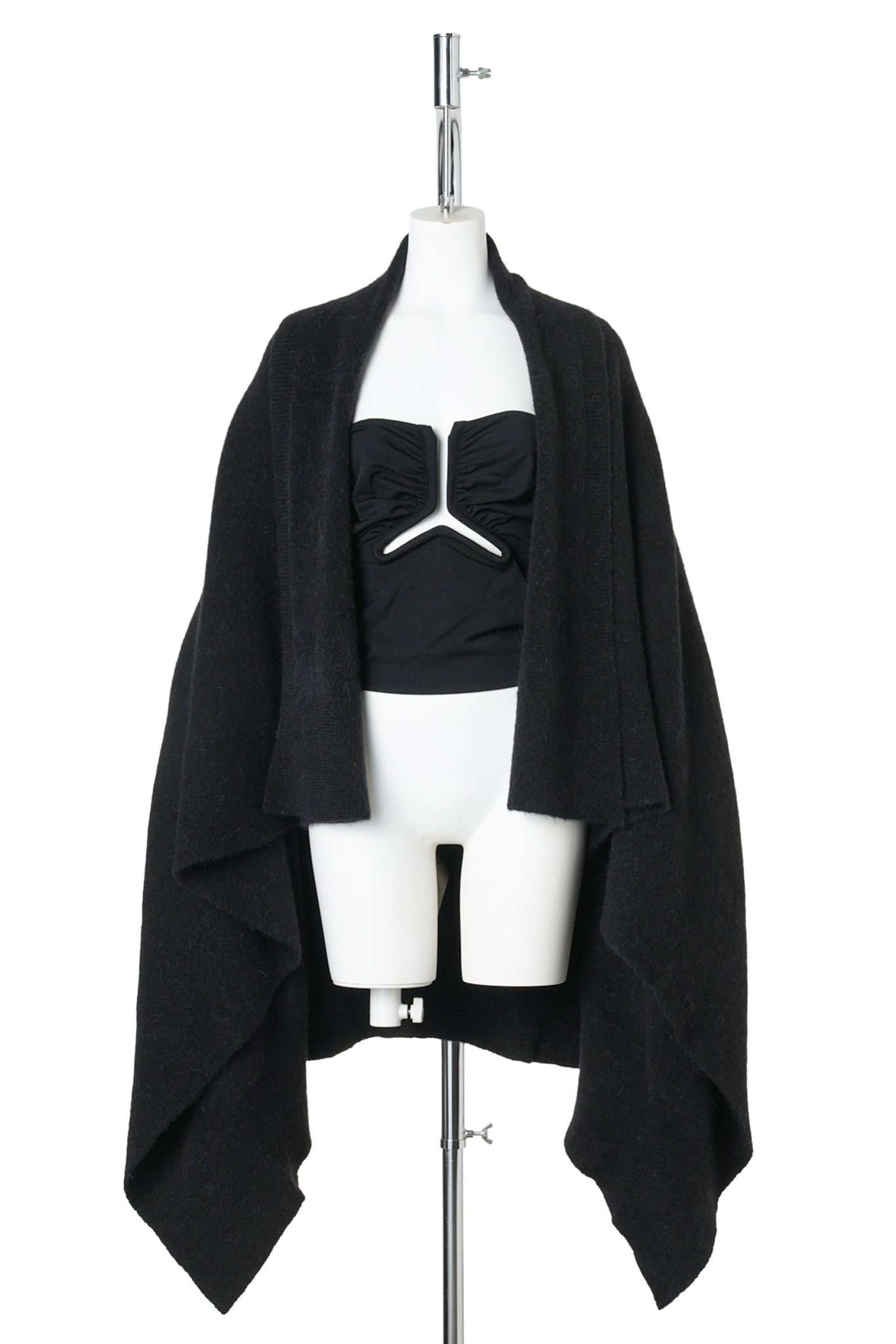W HOODED MEDIUM WRAP / 009:BLACK