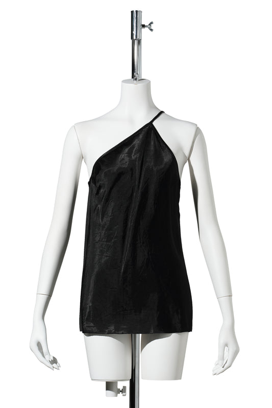 W ONE SHOULDER SLIP TOP / 009:BLACK