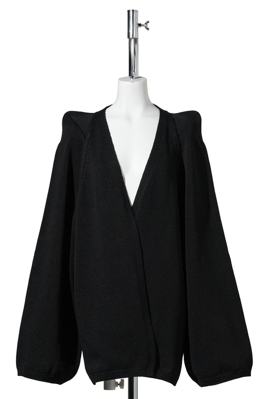 W CON CARDIGAN / 009:BLACK