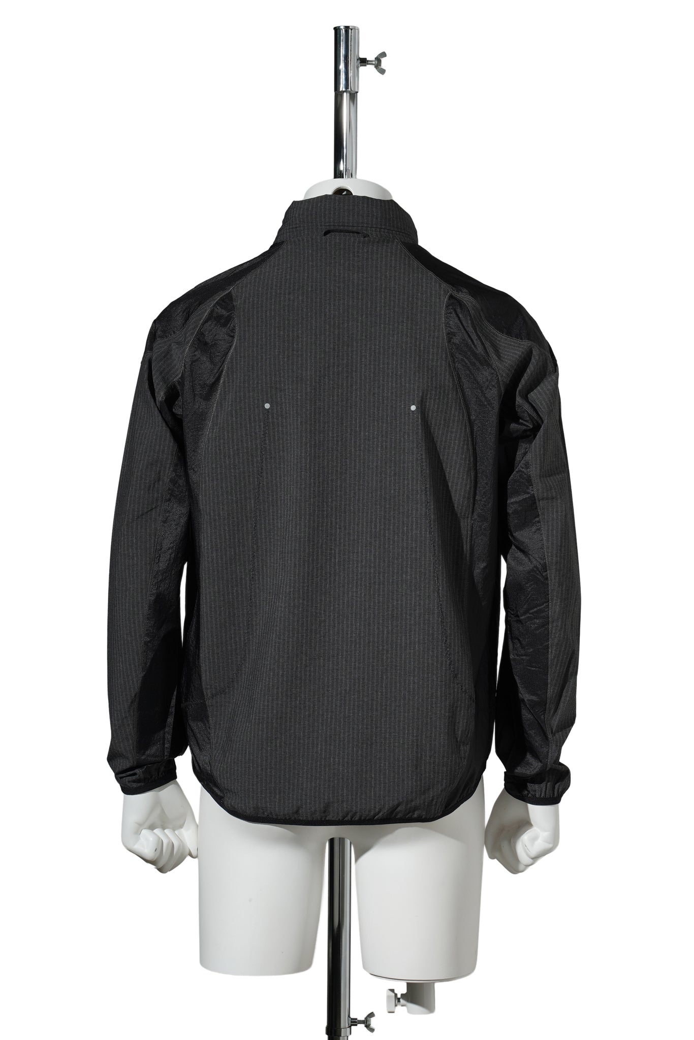 NUMB PINSTRIPED HOODED WIND JACKET / BLACK