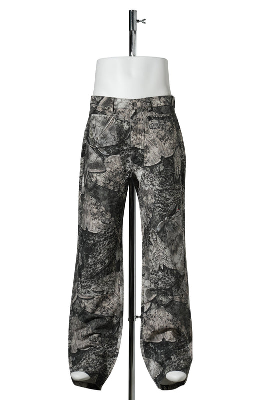 FOMES MOTH PRINT DOUBLE KNEE PANT / BROWN