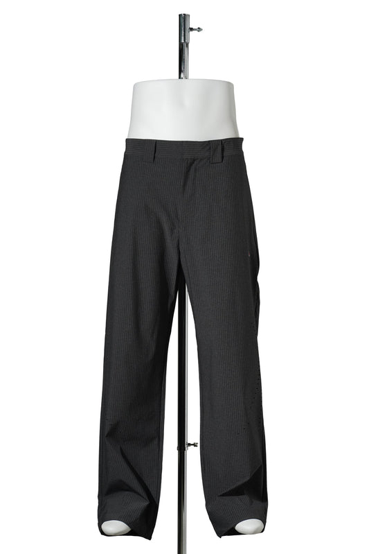 NUMB PINSTRIPED PACKABLE PANTS / BLACK