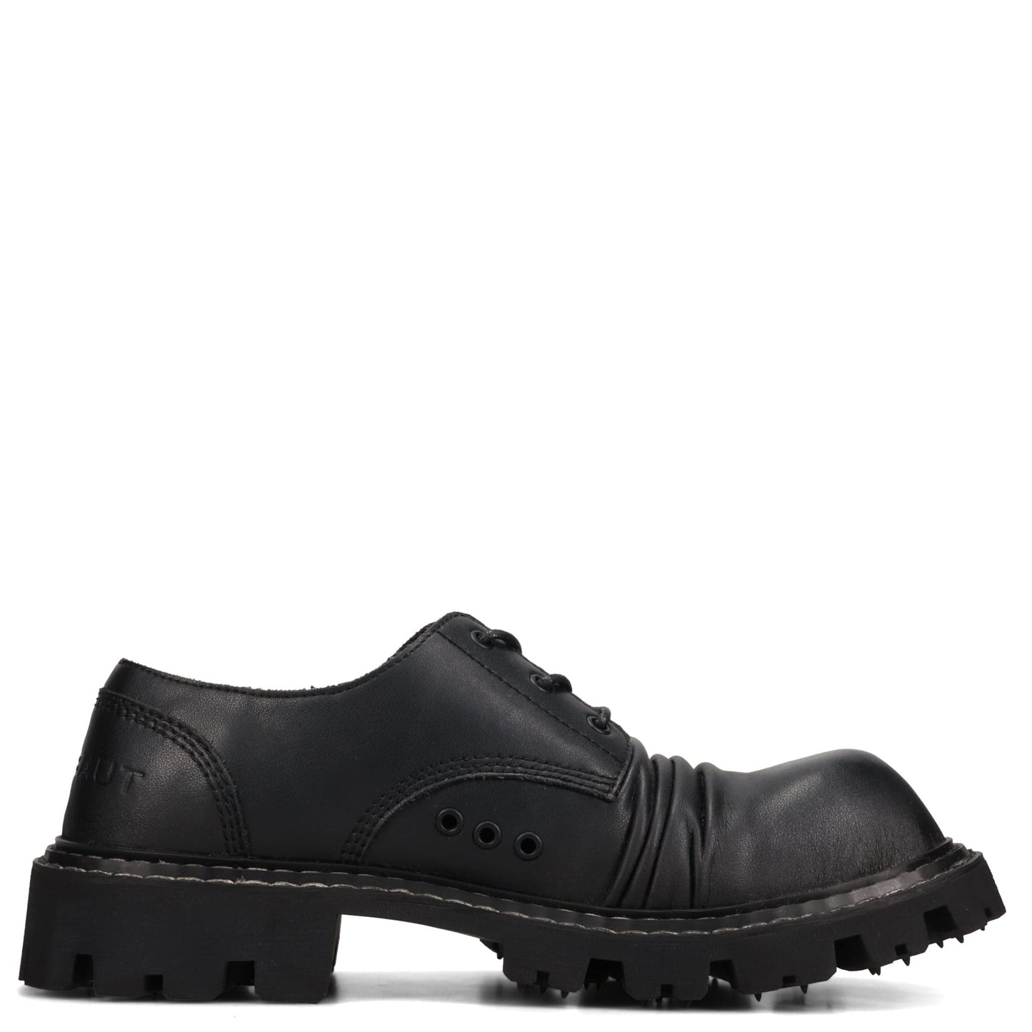 DERBY WITH CREASED TOE / BLACK