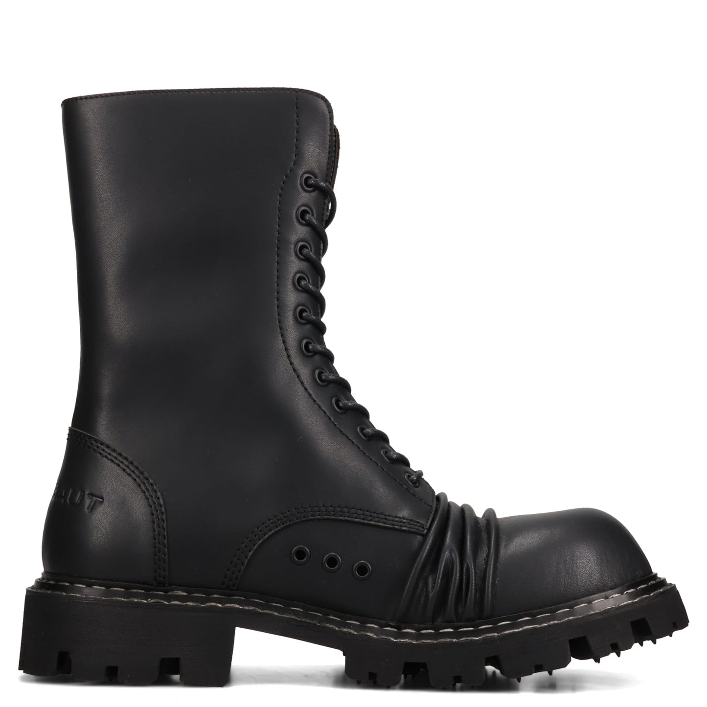 BOOT WITH CREASED TOE / BLACK