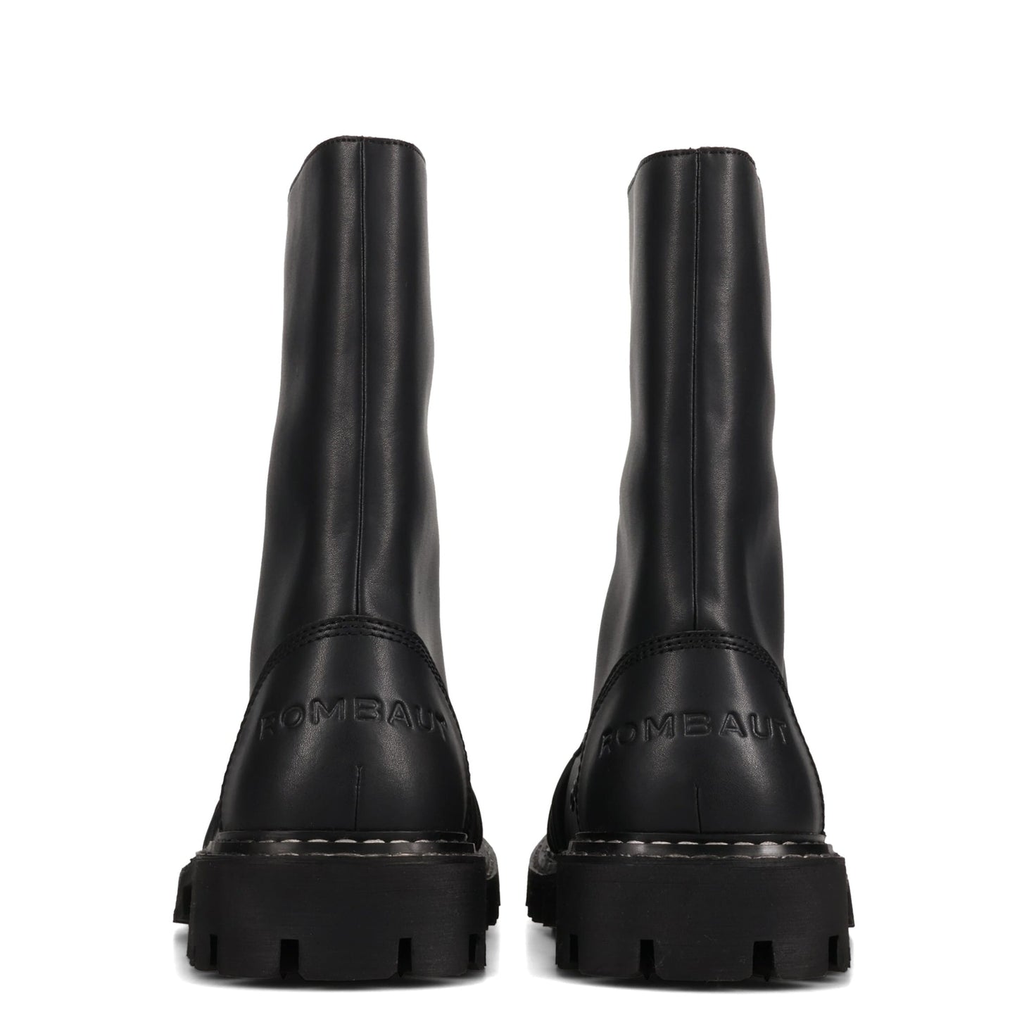 BOOT WITH CREASED TOE / BLACK
