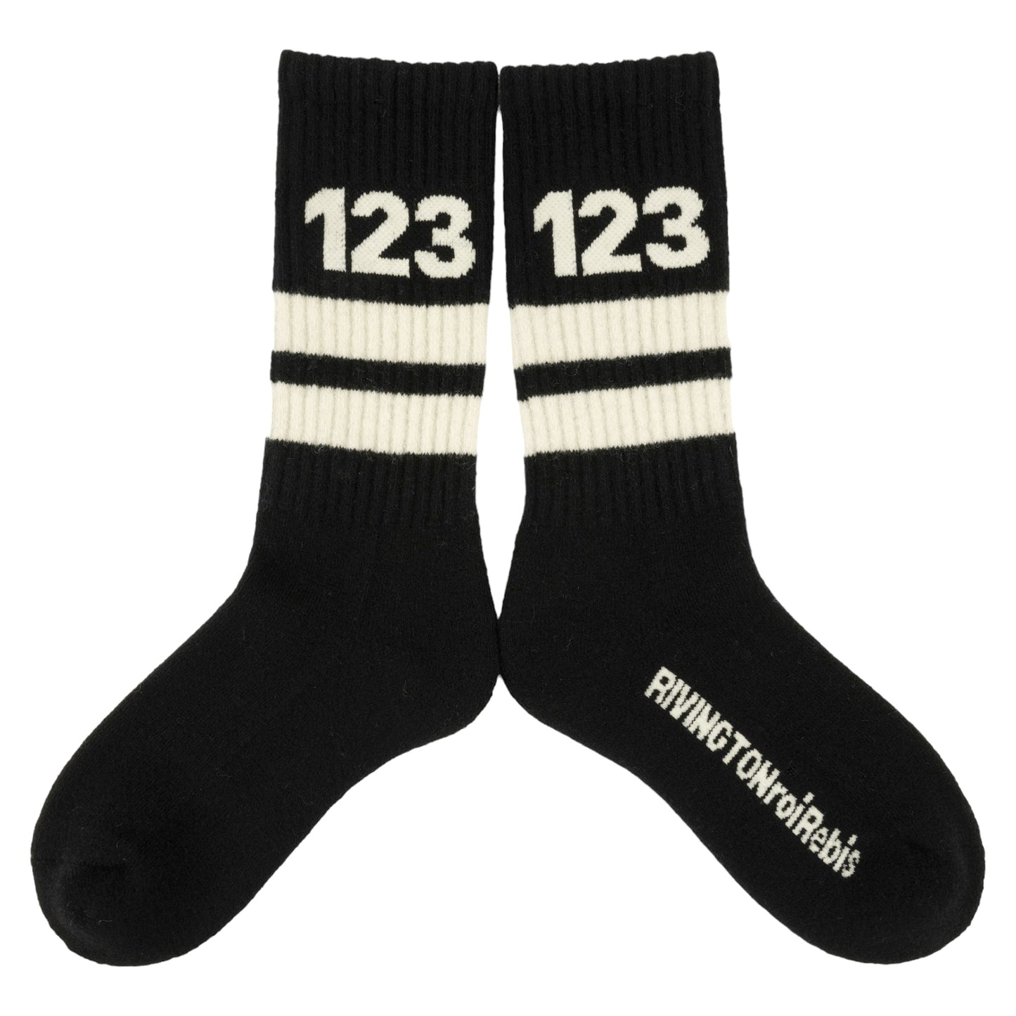 123 SOCKS / BLACK/WHITE