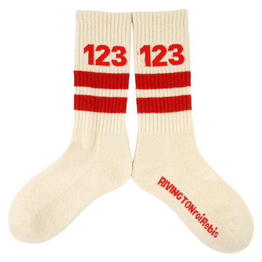 123 SOCKS / VINTAGE WHITE/RED