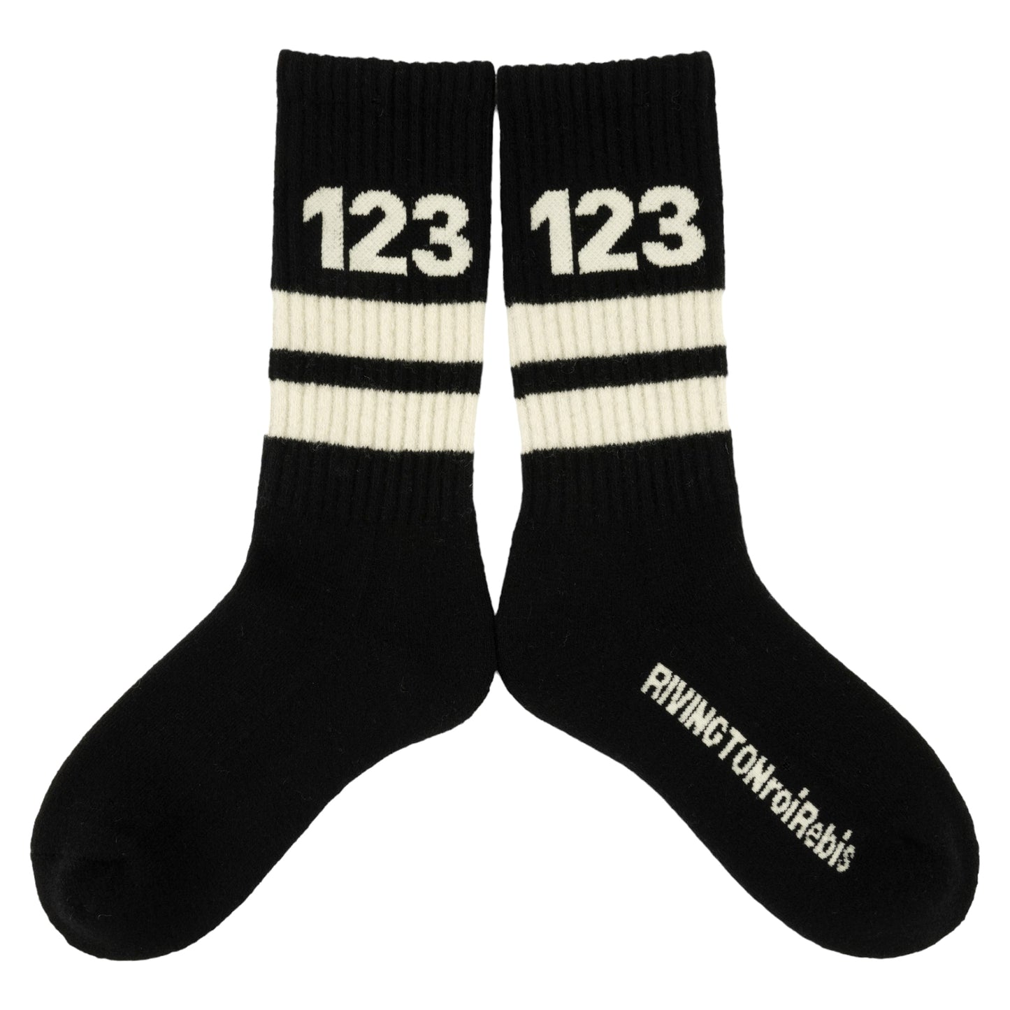 123 SOCKS / BLACK/WHITE